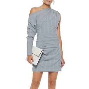 Walter Baker‎ Lindsey Plaid One-Shoulder Ruffle Mini Dress